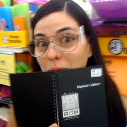 Fun with the nerdiest reading glasses ever. Man, we were crying in the aisles from laughter.