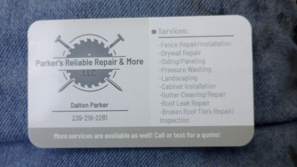 Slide of Parker's Reliable Repair & More