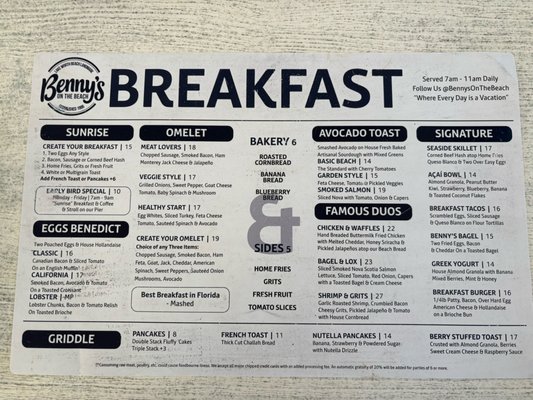 Menu photo 5 Benny's On The Beach - Pier Lake Worth Beach, FL Menu photo 5 Benny's On The Beach - Pier Lake Worth Beach, FL