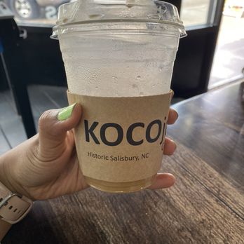 Koco Java - Cookie butter latte with oat milk. As you can see it is halfway gone before I got a picture - Coffee & Tea Near Me - Salisbury, North Carolina