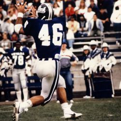 Dr. Scott playing college football.