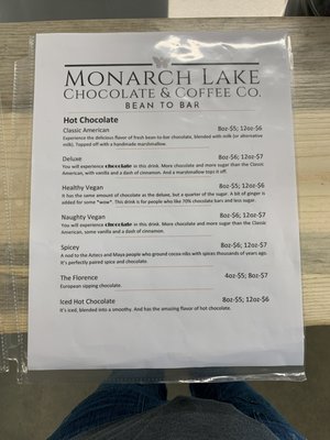 Menu photo 1 Monarch Lake Chocolate & Coffee Winter Park, CO Menu photo 1 Monarch Lake Chocolate & Coffee Winter Park, CO