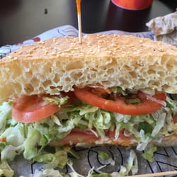 Schlotzsky's - Veggie on sour dough :)