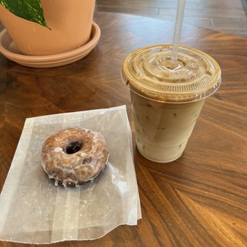 Boxer Donut & Espresso Bar - Old fashioned donut and oat milk latte - Donuts Near Me - Nyack, New York Boxer Donut & Espresso Bar - Old fashioned donut and oat milk latte - Donuts Near Me - Nyack, New York