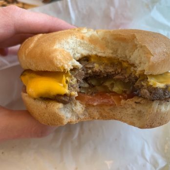 P. Terry's Burger Stand - Cheeseburger close up - Burgers Near Me - San Antonio, Texas P. Terry's Burger Stand - Cheeseburger close up - Burgers Near Me - San Antonio, Texas