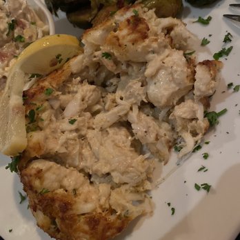 RockSalt Grille - Lunch crab cake (look at those lumps!) with two sides - Seafood Near Me - Westminster, Maryland