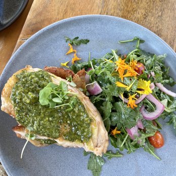 Small Barn - Roasted chicken with edible flowers - New American Near Me - Temecula, California Small Barn - Roasted chicken with edible flowers - New American Near Me - Temecula, California