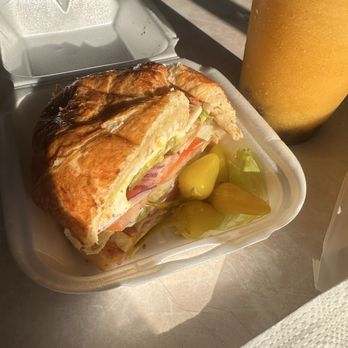Moreno Family Donuts - Lunch turkey croissant & passionfruit slushy with Boba - Donuts Near Me - Moreno Valley, California Moreno Family Donuts - Lunch turkey croissant & passionfruit slushy with Boba - Donuts Near Me - Moreno Valley, California