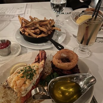 Chicago Chop House - Small Lobster Tail, Dry-Aged Petite Filet (8oz), Hand Cut French Fries, hot toddy - Steakhouses Near Me - Chicago, Illinois