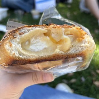 Miopane - the inside of my everything bagel with smoked gouda - Bakeries Near Me - Pasadena, California