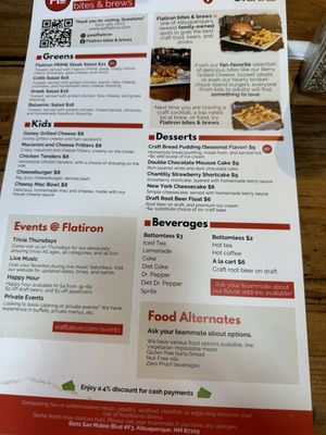 Menu photo 8 Flatiron bites & brews Albuquerque, NM