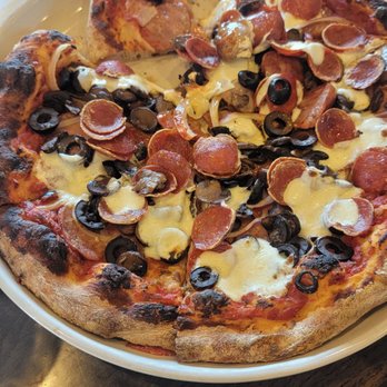 Almond Wood - Create your own pizza. Mine is w/ mozzarella, sauce, pepeeonni mushrooms Olives and onion - Barbeque Near Me - Patterson, California Almond Wood - Create your own pizza. Mine is w/ mozzarella, sauce, pepeeonni mushrooms Olives and onion - Barbeque Near Me - Patterson, California