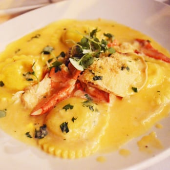 Atlantic Fish - Lobster ravioli, different angle (so much food porn! Sorrynotsorry) - Seafood Near Me - Boston, Massachusetts