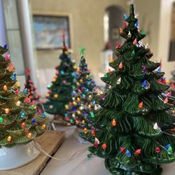 Great American Antique Mall - Antique ceramic Christmas trees