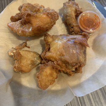 Mama Kat's - Chicken for chicken & pancakes. In real life, the two smaller pieces were super tiny! - American Near Me - San Marcos, California Mama Kat's - Chicken for chicken & pancakes. In real life, the two smaller pieces were super tiny! - American Near Me - San Marcos, California