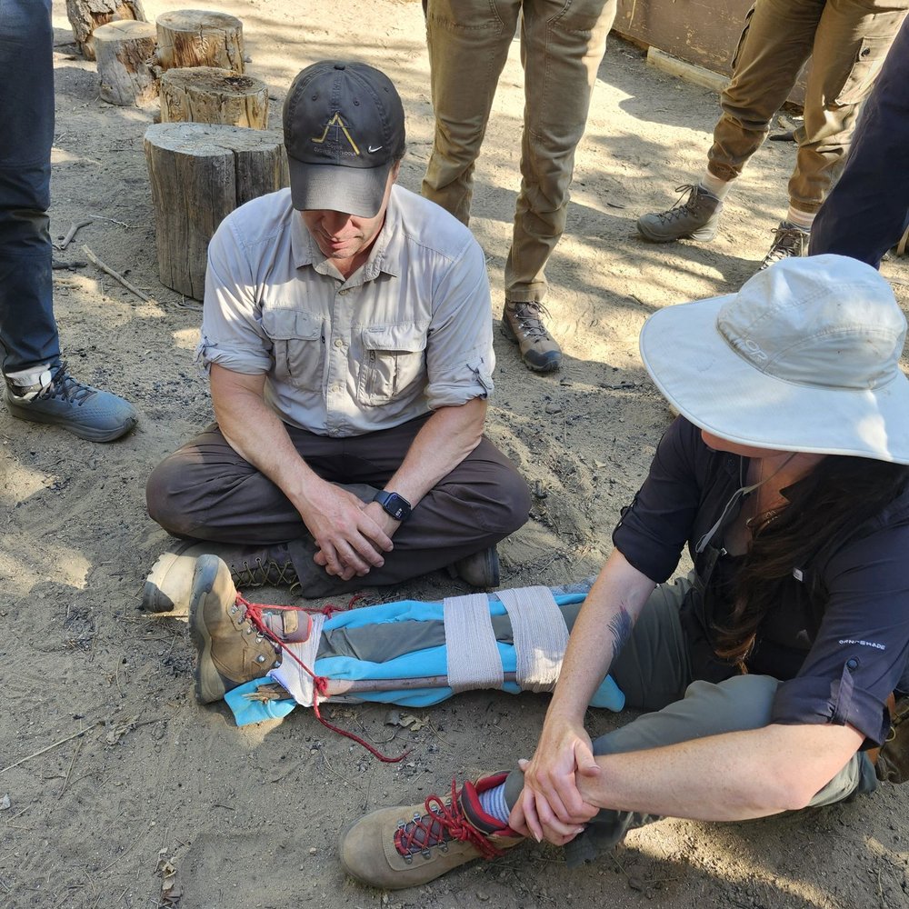 Thomas Coyne Survival Schools - Wilderness first aid, leg splint - Specialty Schools Near Me - Irvine, California
