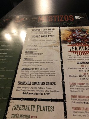 Menu photo 5 Mestizos Conroe, TX