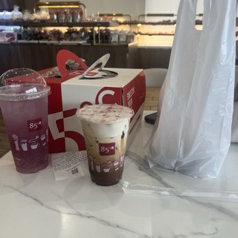 85°C Bakery Cafe-Anaheim - I had a ice mocha and she had the new drink they were delicious - Bakeries Near Me - Anaheim, California