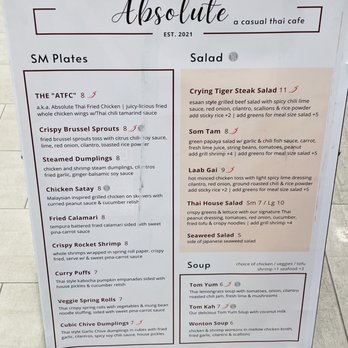 Absolute Thai-Sushi - Store menu - Thai Near Me - Towson, Maryland