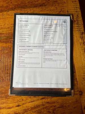 Menu photo 4 Speedwell Tavern Plymouth, MA