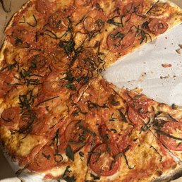 They forgot the mozzarella on the Classic Margherita Signature Red Pie They forgot the mozzarella on the Classic Margherita Signature Red Pie