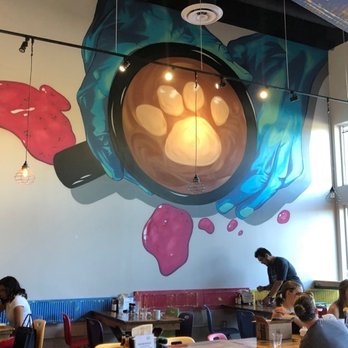 Biscuit Head - Mural on the wall...paw print in coffee cup...so cute - Breakfast & Brunch Near Me - Greenville, South Carolina Biscuit Head - Mural on the wall...paw print in coffee cup...so cute - Breakfast & Brunch Near Me - Greenville, South Carolina