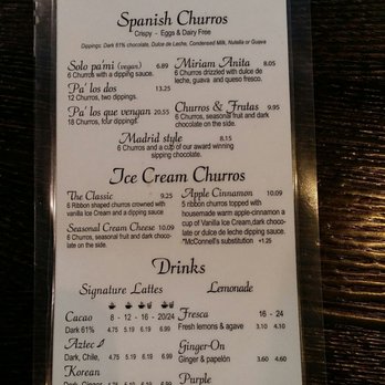 Amara Chocolate & Coffee - Menu Side 2 - Coffee & Tea Near Me - Pasadena, California