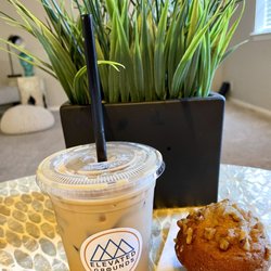 Elevated Grounds - Iced vanilla latte and a banana nut muffin delicious!