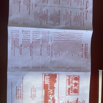 Chef Lee's Mandarin House - Menu - outside trifold - Chinese Near Me - Monterey, California