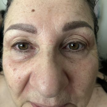 Her Brows By Ludda - My mothers horribly done Brows after healing. - Permanent Makeup Near Me - Stockton, California