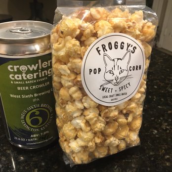 Crowler Catering & Small Batch Events - West 6th IPA is a compliment to spicy. Froggy's sweet and spicy is caramel with a kick. The spicy doesn't have any flavor. - Beer, Wine & Spirits Near Me - Louisville, Kentucky Crowler Catering & Small Batch Events - West 6th IPA is a compliment to spicy. Froggy's sweet and spicy is caramel with a kick. The spicy doesn't have any flavor. - Beer, Wine & Spirits Near Me - Louisville, Kentucky