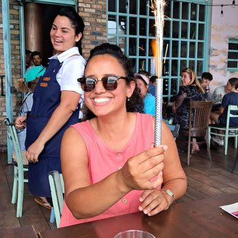 La Cañita Bayside - Our amazing waitress being innovative to sing happy birthday - Cuban Near Me - Miami, Florida La Cañita Bayside - Our amazing waitress being innovative to sing happy birthday - Cuban Near Me - Miami, Florida