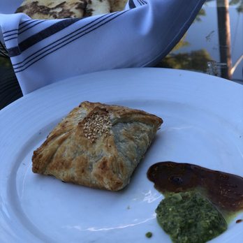 Peerce’s - Meat samosa and goat cheese cilantro naan - Indian Near Me - Phoenix, Maryland