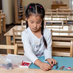 Irvine Montessori School - Working on initial sounds of words!