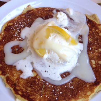 Monkey Business Cafe - Ricotta Pancakes! Dee-li-cious! And not too sweet! They are perfect! - Sandwiches Near Me - Fullerton, California