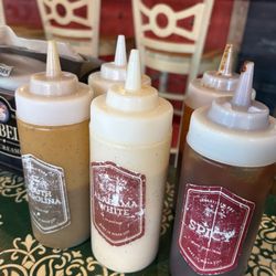 Five sauce collection on table!