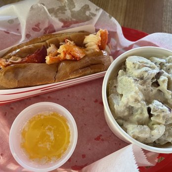 Acadia Lobster - Connecticut roll with potato salad - Seafood Near Me - Trenton, Maine