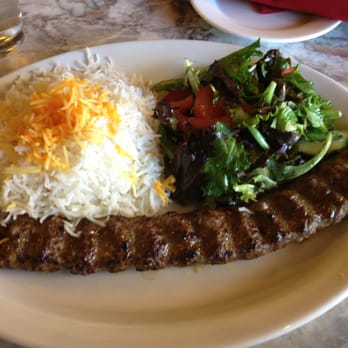 Kababbq Grill & Café - Special: mixed beef skewer (koobideh) for $8.95. Meat is soooo delicious! - Persian/Iranian Near Me - San Rafael, California Kababbq Grill & Café - Special: mixed beef skewer (koobideh) for $8.95. Meat is soooo delicious! - Persian/Iranian Near Me - San Rafael, California