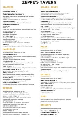 Menu photo 7 Zeppe's Tavern & Pizzeria Naples, FL