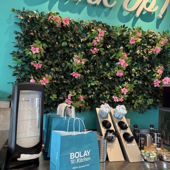 Bolay - Brandon - Bolay's utensils and napkins next to their drink station - New American Near Me - Brandon, Florida