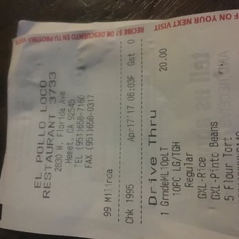El Pollo Loco - 20 bucks wasted.... - Mexican Near Me - Hemet, California El Pollo Loco - 20 bucks wasted.... - Mexican Near Me - Hemet, California
