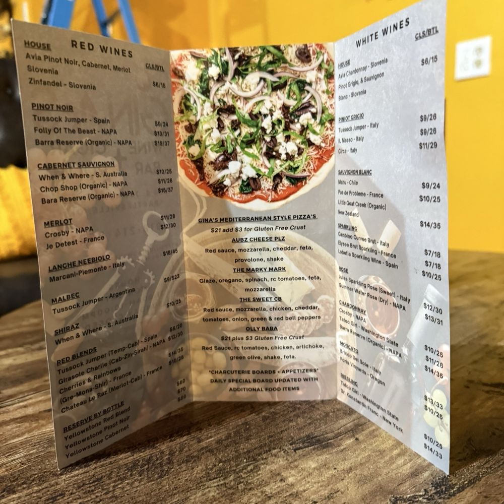 Gina’s - Menu - Wine Bars Near Me - Bartlesville, Oklahoma