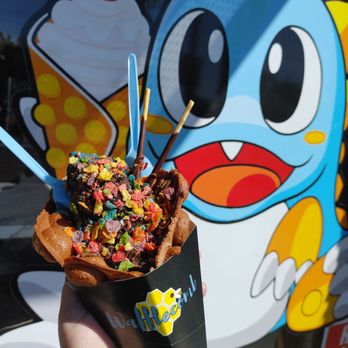Wafflecomb - Cookie Monster & Chocolate Bubble Waffle - Ice Cream & Frozen Yogurt Near Me - Santa Clarita, California Wafflecomb - Cookie Monster & Chocolate Bubble Waffle - Ice Cream & Frozen Yogurt Near Me - Santa Clarita, California