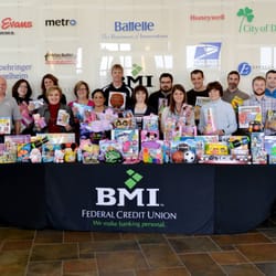 BMI Federal Credit Union - This year, BMI FCU members and staff donated 266 toys to be distributed to those children in need in the Franklin County area th