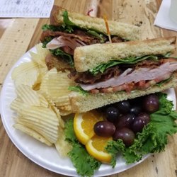 My ham sandwich with chips.
