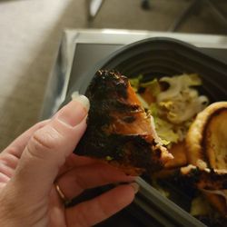 Old Chicago Pizza + Taproom - Charred chicken. Completely inedible!!