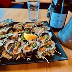 Ichikawa Sushi Bar & Steak House - Local oysters done Japanese style.