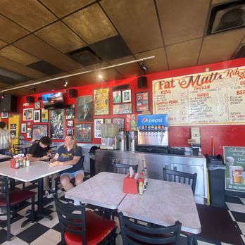 Fat Matt's Rib Shack - Inside looks like the host local blues musicians - Barbeque Near Me - Atlanta, Georgia Fat Matt's Rib Shack - Inside looks like the host local blues musicians - Barbeque Near Me - Atlanta, Georgia