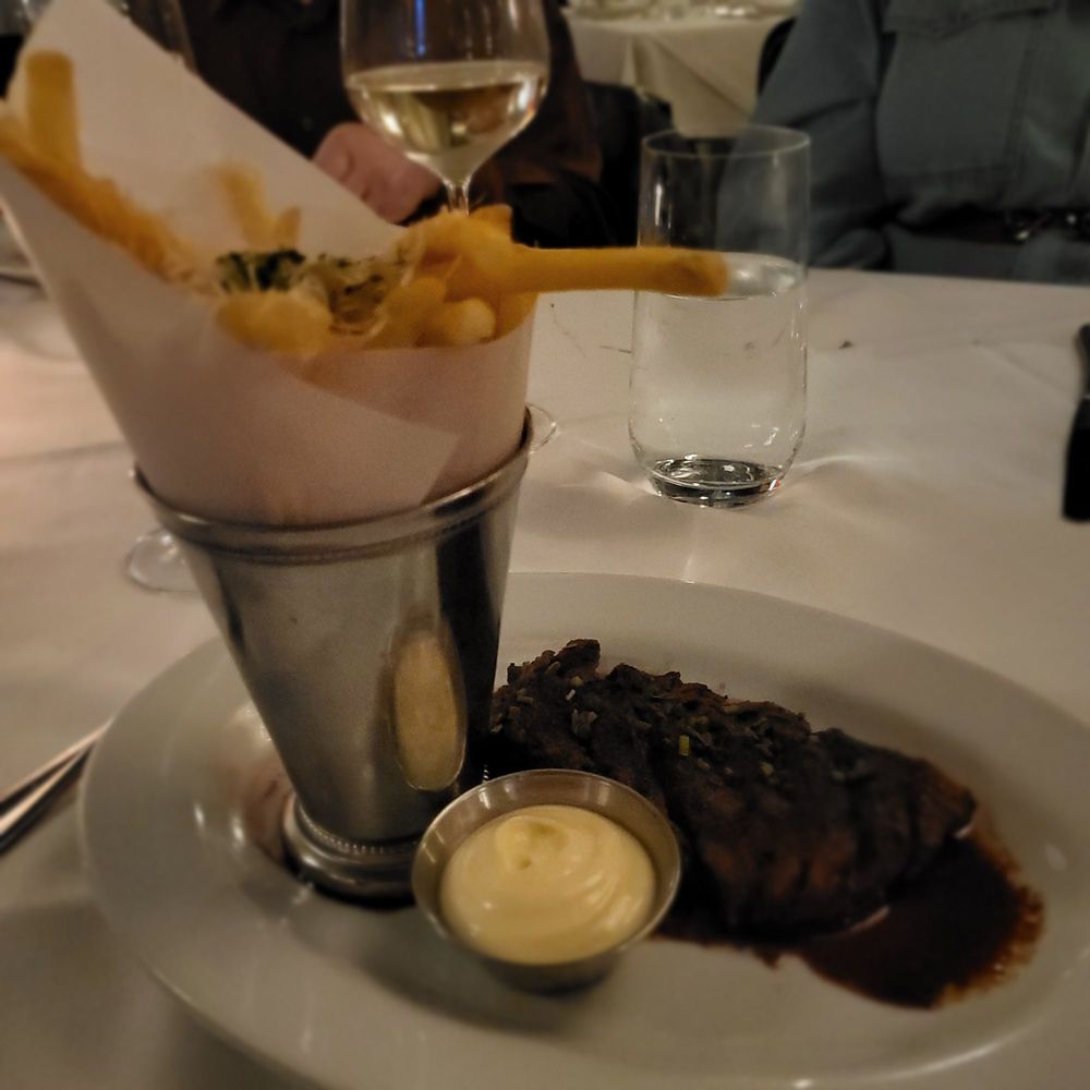 Southern Chicago - Steak Frites (skirt steak, maitre d' butter) - Southern Near Me - Chicago, Illinois Southern Chicago - Steak Frites (skirt steak, maitre d' butter) - Southern Near Me - Chicago, Illinois