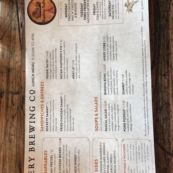 Avery Brewing - Lunch menu - Breweries Near Me - Boulder, Colorado